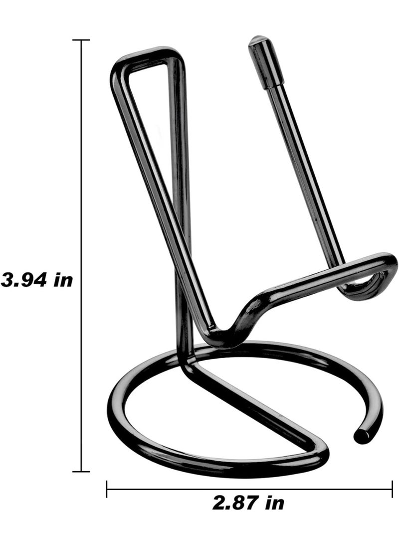 Cell Phone Stand for Desk,Cute Metal Black Cell Phone Stand Holder Desk Accessories,Compatible with All Mobile Phones,iPhone,Switch,iPad - Image 2
